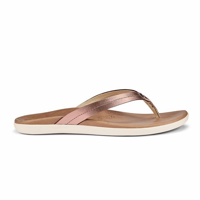 Sandalias Olukai Honu - Chanclas Mujer Rosas 20350-716